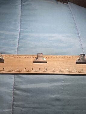 Wood Ruler Clip Memo Picture Hanger Sign NEW Home Decor